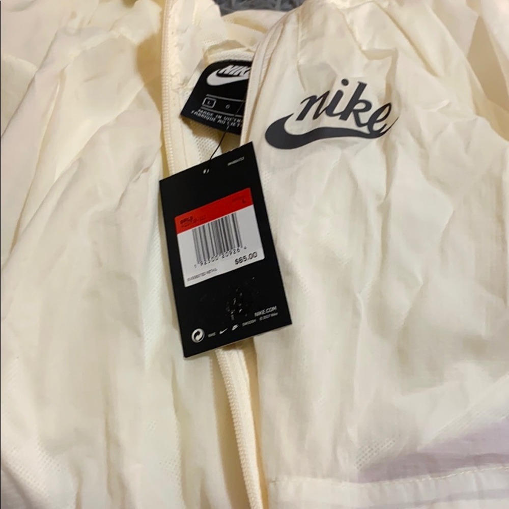 Nike Girls Translucent Ivory/Plum Pastel Windbreaker, L - Picture 6 of 7